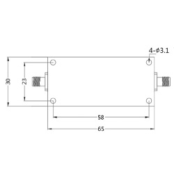 HS-Low Pass Filter With SMAF(Passband DC-6G,Rejection 50dB @7-18G)
